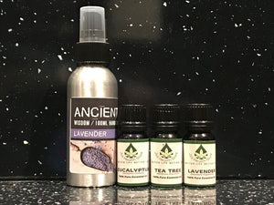 Aromatherapy Hand Spray 75% Isopropyl(Lavender)x 3 Oils