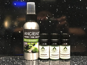 Aromatherapy Hand Spray 75% Isopropyl (Peppermint)x 3 Oils(LIMITED STOCK)!!!